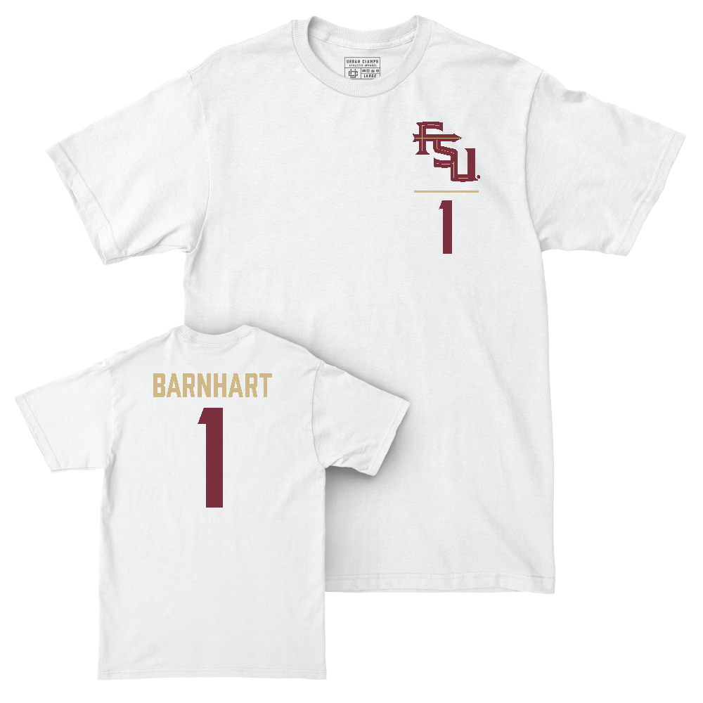 Florida State Men's Cross Country White Logo Comfort Colors Tee  - Bernardo Barnhart