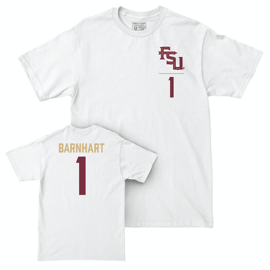 Florida State Men's Cross Country White Logo Comfort Colors Tee  - Bernardo Barnhart