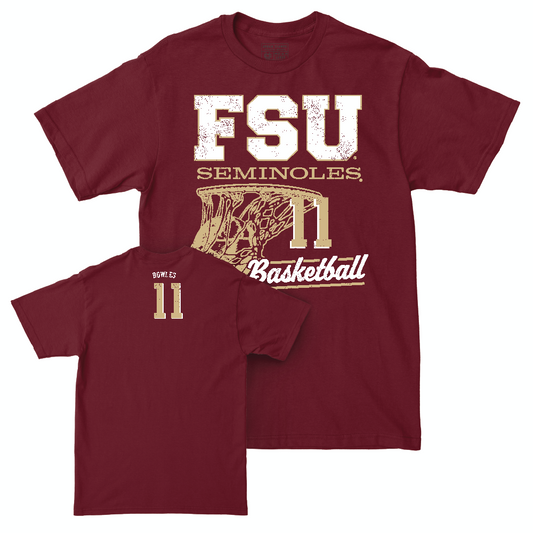 Florida State Women's Basketball Garnet Hoops Tee  - Sydney Bowles