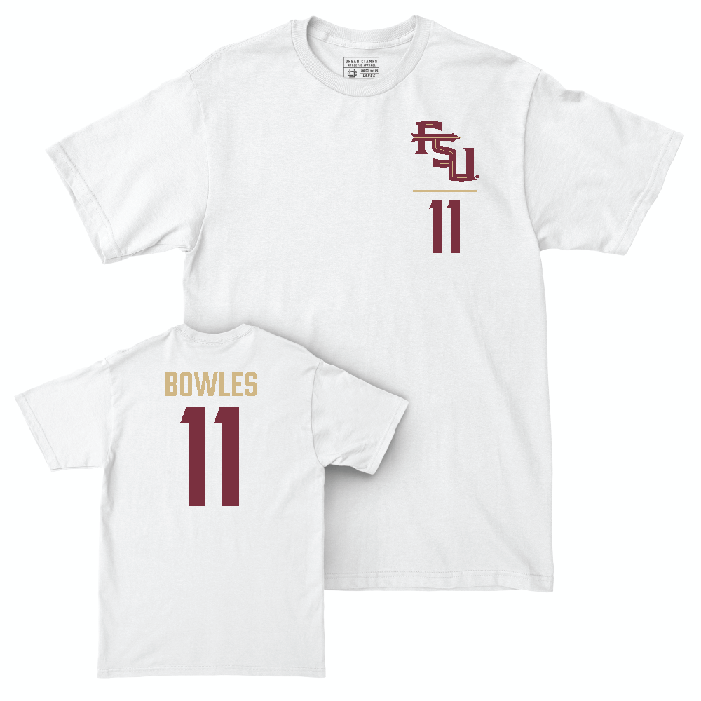 Florida State Women's Basketball White Logo Comfort Colors Tee  - Sydney Bowles