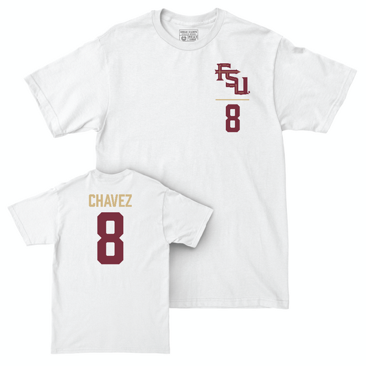 Florida State Women's Basketball White Logo Comfort Colors Tee  - Morelia Chavez