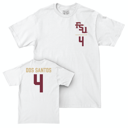 Florida State Women's Basketball White Logo Comfort Colors Tee  - Raiane Dos Santos