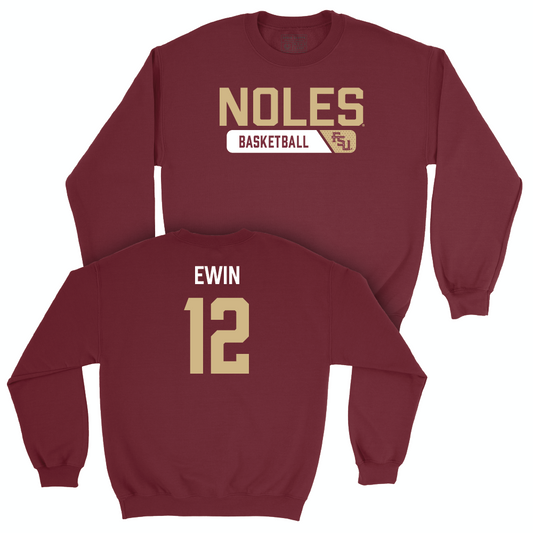 Florida State Men's Basketball Garnet Staple Crew  - Malique Ewin