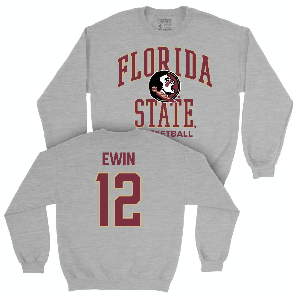 Florida State Men's Basketball Sport Grey Classic Crew  - Malique Ewin