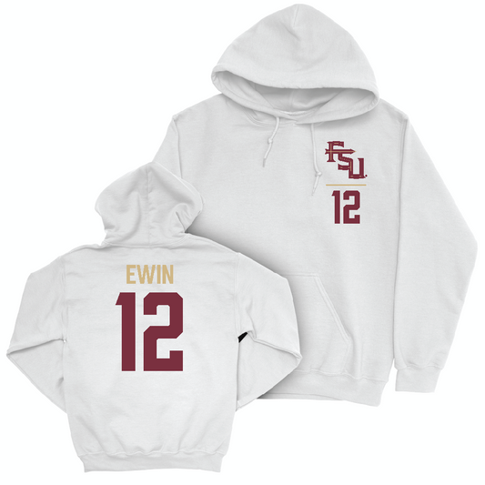 Florida State Men's Basketball White Logo Hoodie  - Malique Ewin