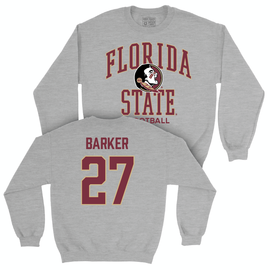 Florida State Football Sport Grey Classic Crew - Ashlynd Barker | #27 Youth Small