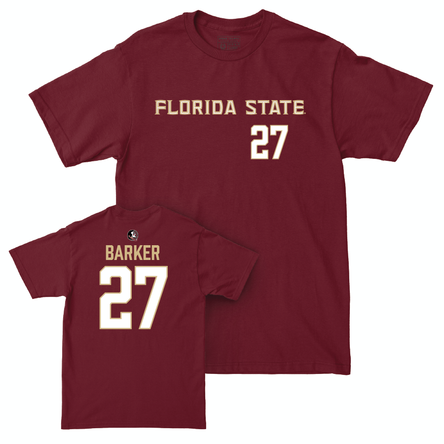 Florida State Football Garnet Sideline Tee - Ashlynd Barker | #27 Youth Small