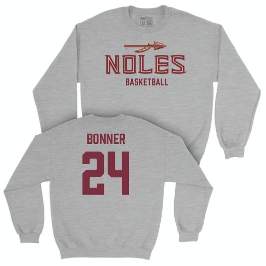 Florida State Women's Basketball Sport Grey Club Crew - Amaya Bonner | #24 Youth Small