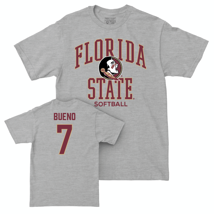 Florida State Softball Sport Grey Classic Tee - Angelee Bueno | #7 Youth Small