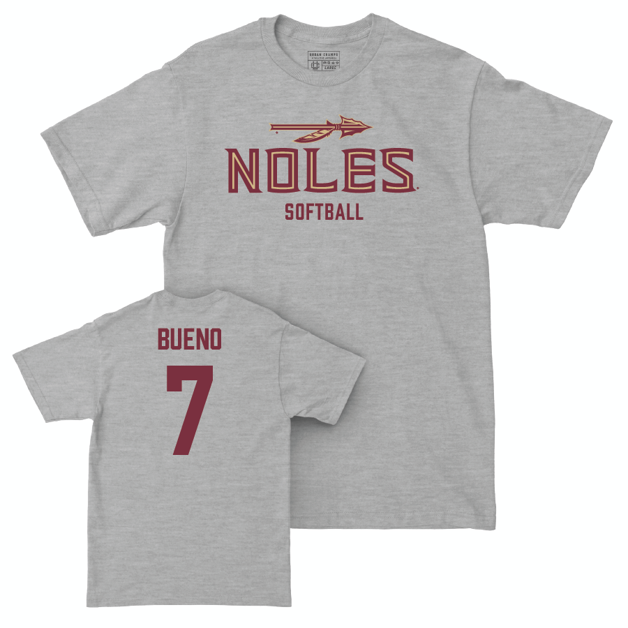 Florida State Softball Sport Grey Club Tee - Angelee Bueno | #7 Youth Small