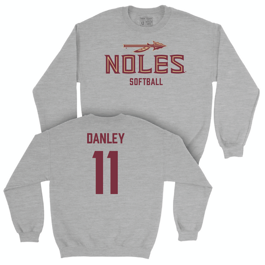 Florida State Softball Sport Grey Club Crew - Ashtyn Danley | #11 Youth Small