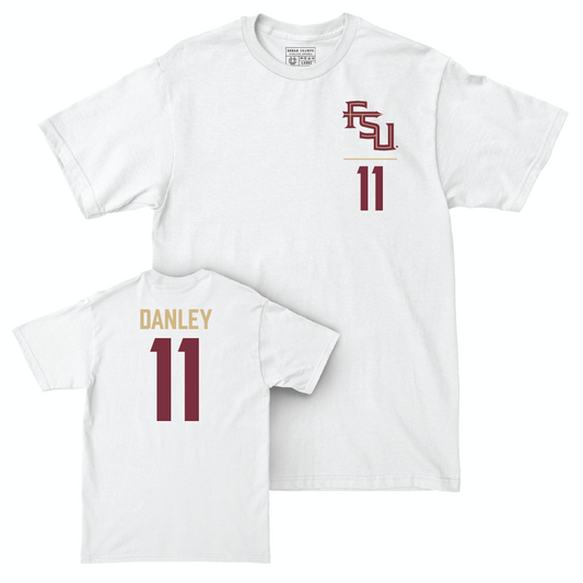 Florida State Softball White Logo Comfort Colors Tee - Ashtyn Danley | #11 Youth Small