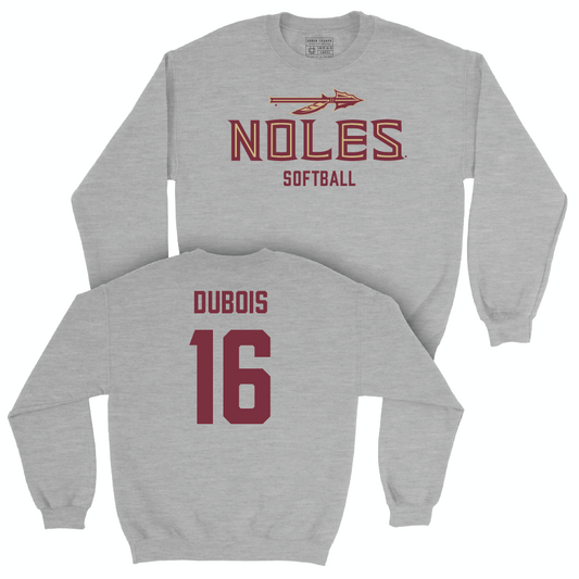 Florida State Softball Sport Grey Club Crew - Ali DuBois | #16 Youth Small