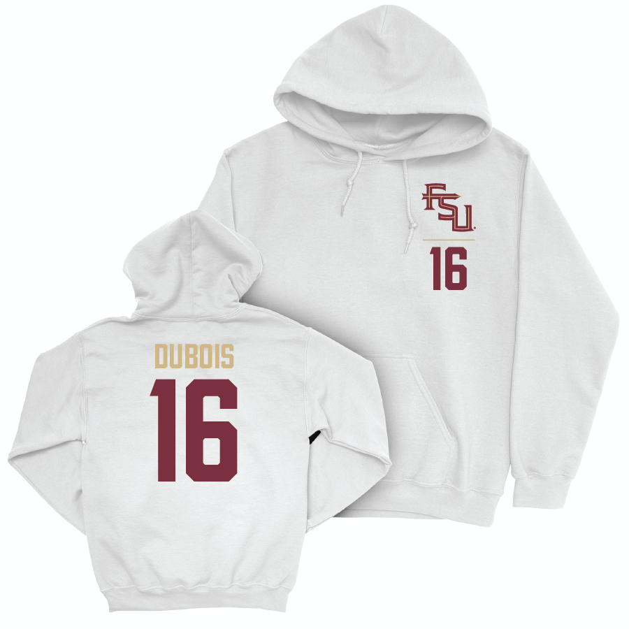 Florida State Softball White Logo Hoodie - Ali DuBois | #16 Youth Small