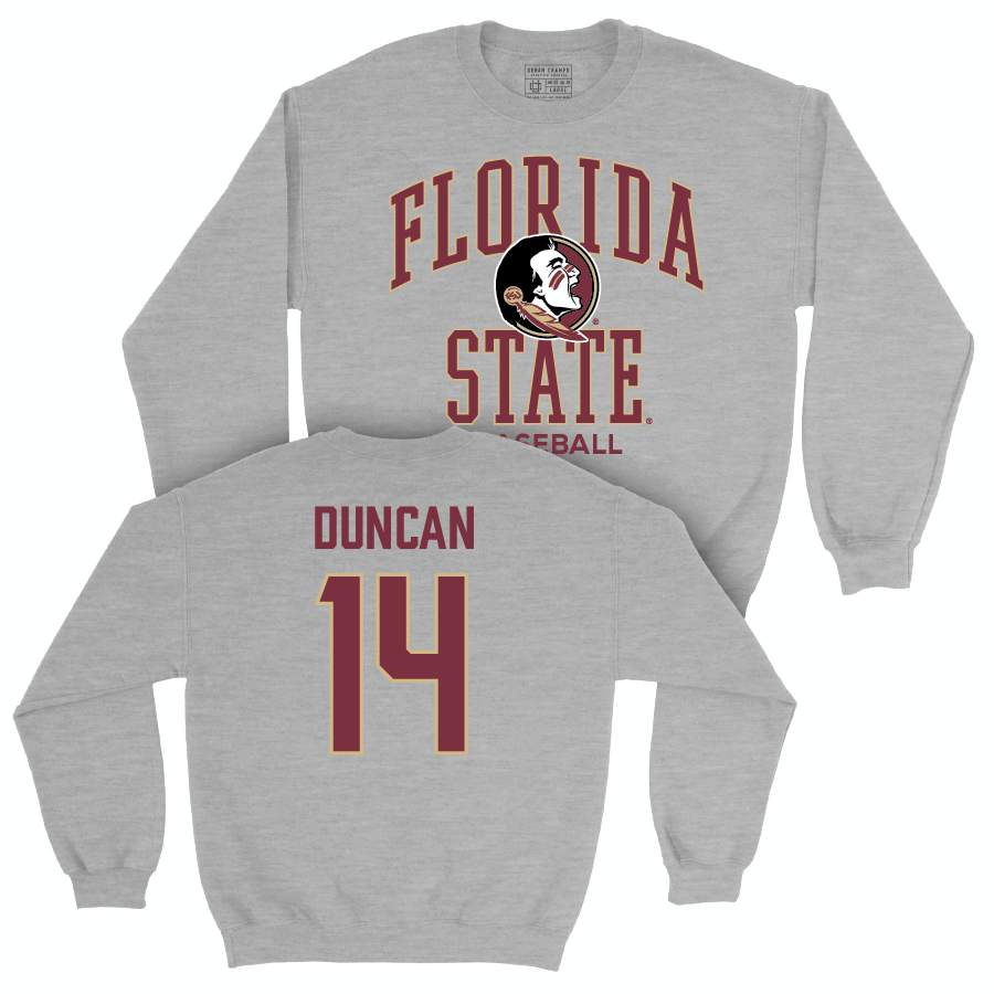 Florida State Baseball Sport Grey Classic Crew - Andrew Duncan | #14 Youth Small