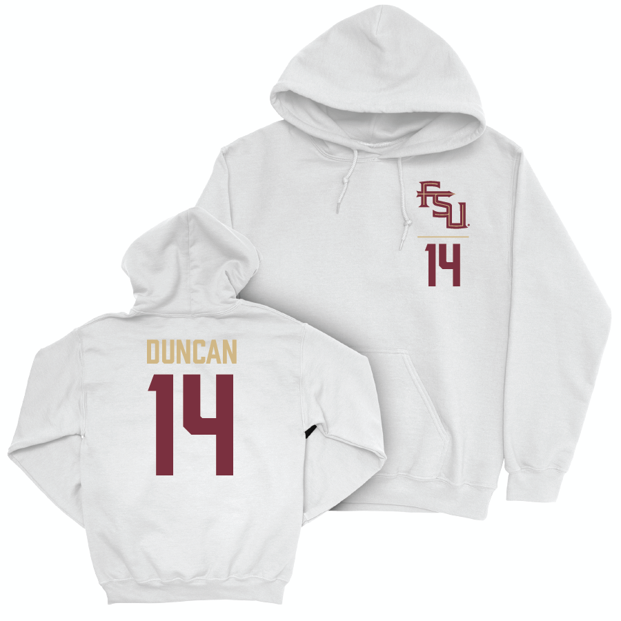 Florida State Baseball White Logo Hoodie - Andrew Duncan | #14 Youth Small