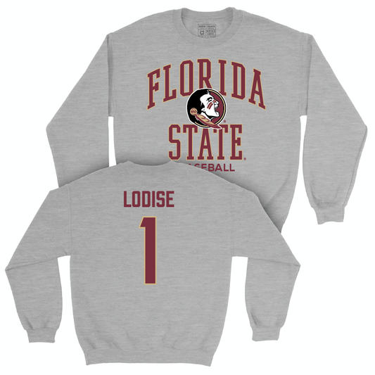 Florida State Baseball Sport Grey Classic Crew - Alex Lodise | #1 Youth Small