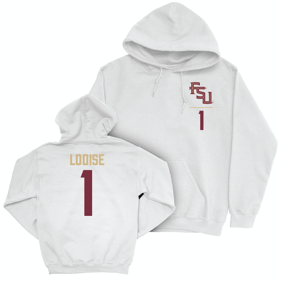 Florida State Baseball White Logo Hoodie - Alex Lodise | #1 Youth Small