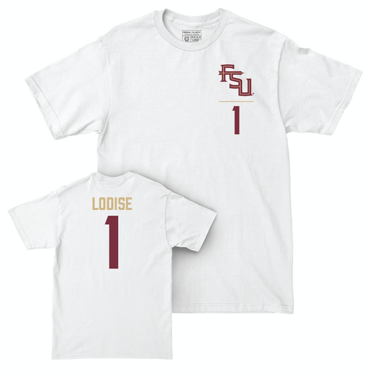 Florida State Baseball White Logo Comfort Colors Tee - Alex Lodise | #1 Youth Small