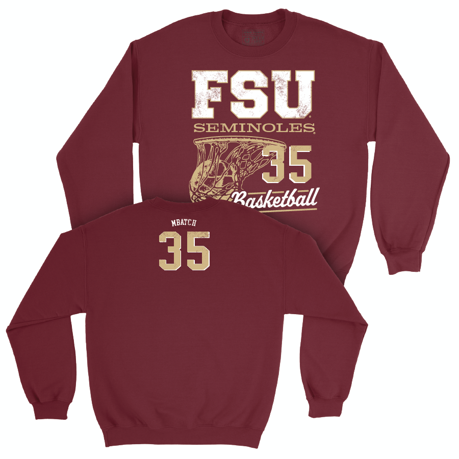 Florida State Men's Basketball Garnet Hoops Crew - Alagie Waka Mbatch | #35 Youth Small