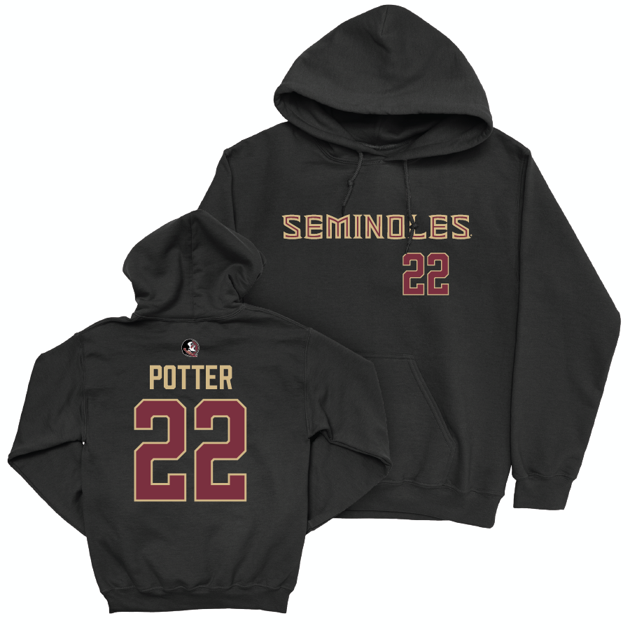 Florida State Softball Black Seminoles Hoodie - Annie Potter | #22 Youth Small