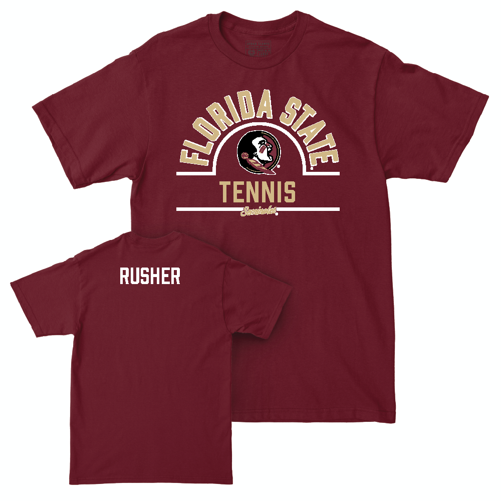 Florida State Women's Tennis Garnet Arch Tee - Azariah Rusher Youth Small