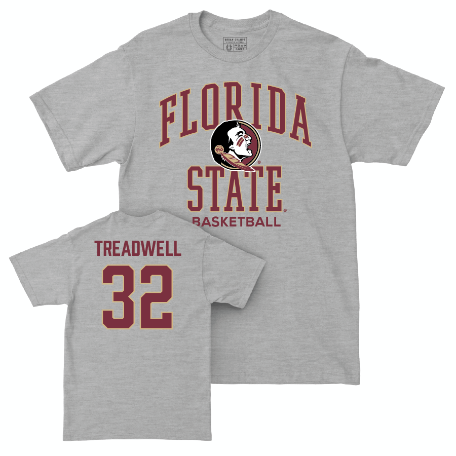 Florida State Women's Basketball Sport Grey Classic Tee - Avery Treadwell | #32 Youth Small