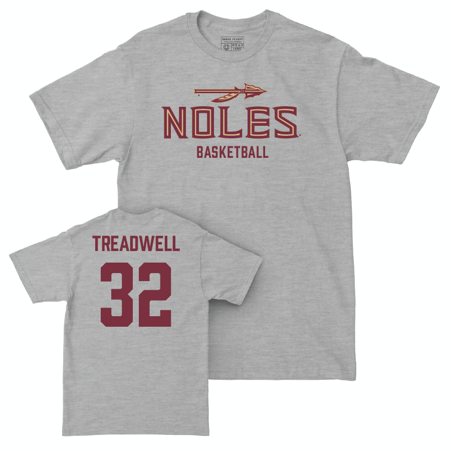 Florida State Women's Basketball Sport Grey Club Tee - Avery Treadwell | #32 Youth Small