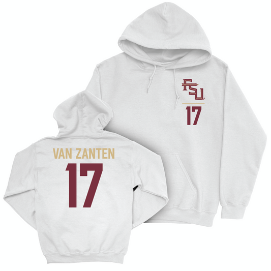 Florida State Women's Soccer White Logo Hoodie - Amelia Van Zanten | #17 Youth Small