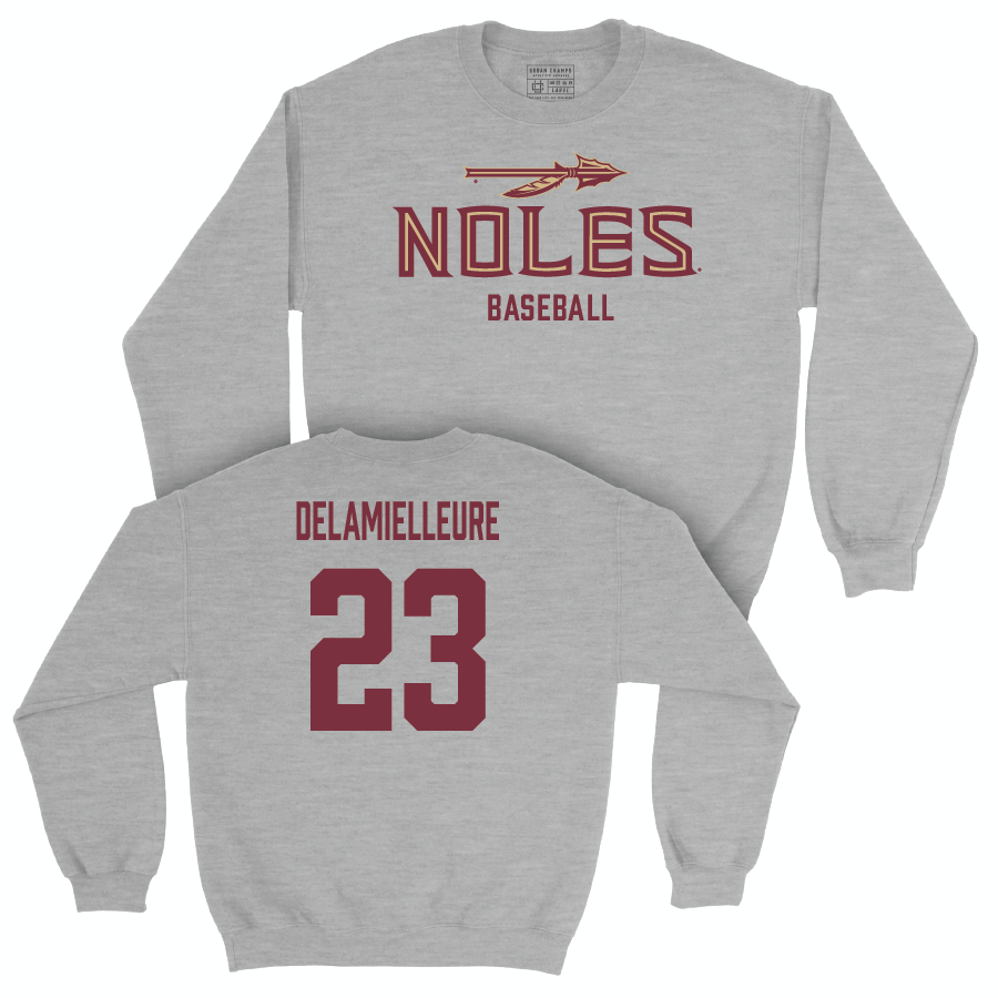 Florida State Baseball Sport Grey Club Crew - Brody DeLamielleure | #23 Youth Small