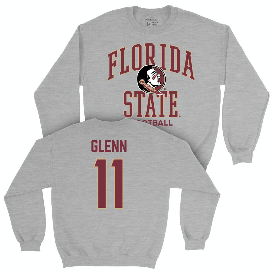 Florida State Football Sport Grey Classic Crew - Brock Glenn | #11 Youth Small