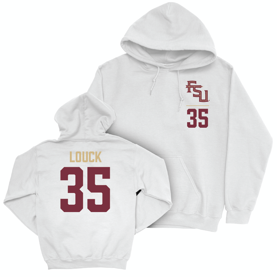 Florida State Baseball White Logo Hoodie - Brady Louck | #35 Youth Small