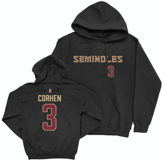 Florida State Men's Basketball Black Seminoles Hoodie - Cameron Corhen | #3 Youth Small