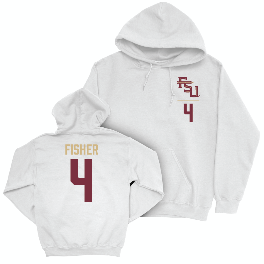 Florida State Baseball White Logo Hoodie - Cal Fisher | #4 Youth Small