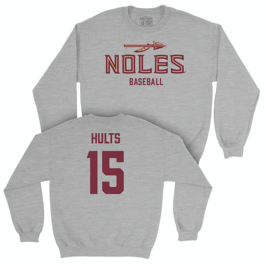 Florida State Baseball Sport Grey Club Crew - Connor Hults | #15 Youth Small