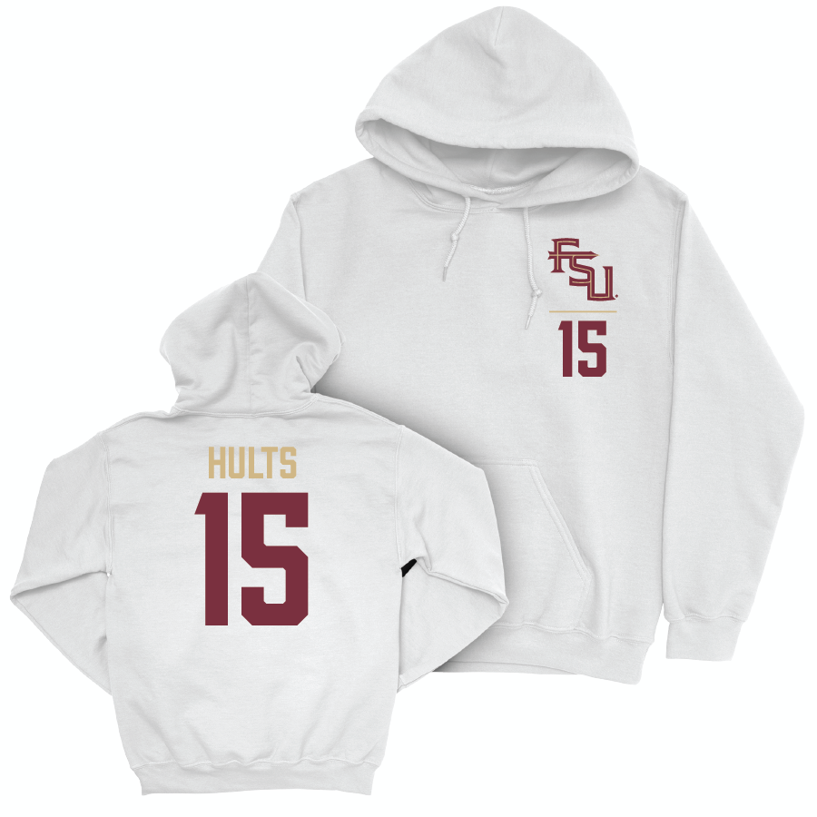 Florida State Baseball White Logo Hoodie - Connor Hults | #15 Youth Small