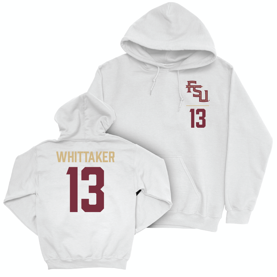 Florida State Baseball White Logo Hoodie - Conner Whittaker | #13 Youth Small