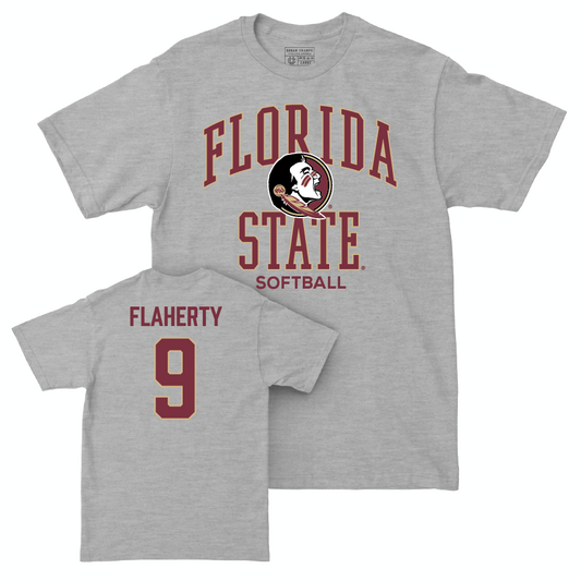 Florida State Softball Sport Grey Classic Tee - Devyn Flaherty | #9 Youth Small