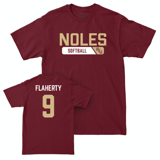 Florida State Softball Garnet Staple Tee - Devyn Flaherty | #9 Youth Small