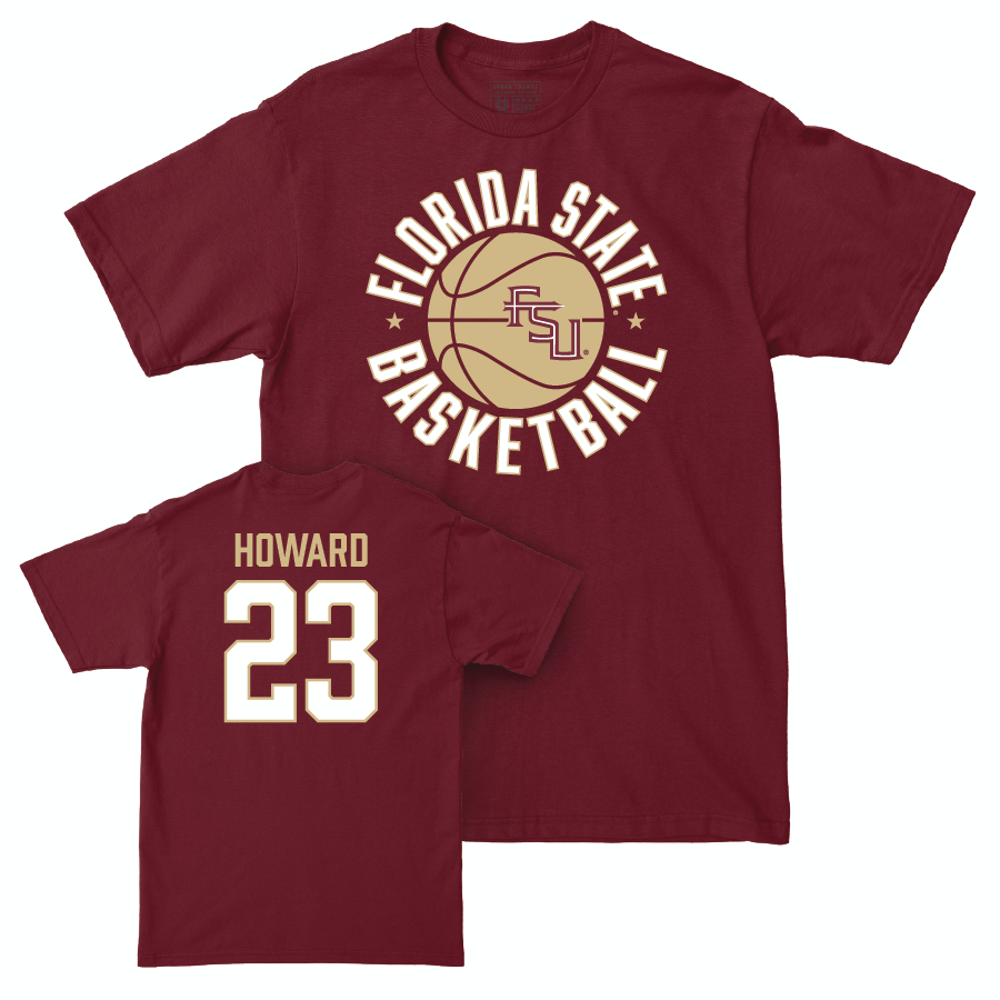 Florida State Women's Basketball Garnet Hardwood Tee - Erin Howard | #23 Youth Small