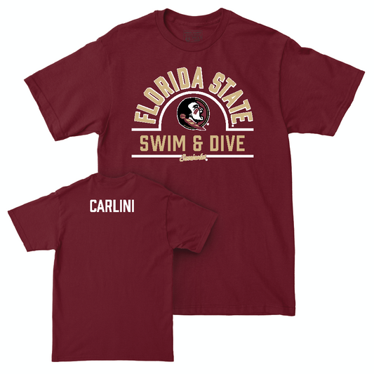 Florida State Women's Swim & Dive Garnet Arch Tee - Giuliana Carlini Youth Small