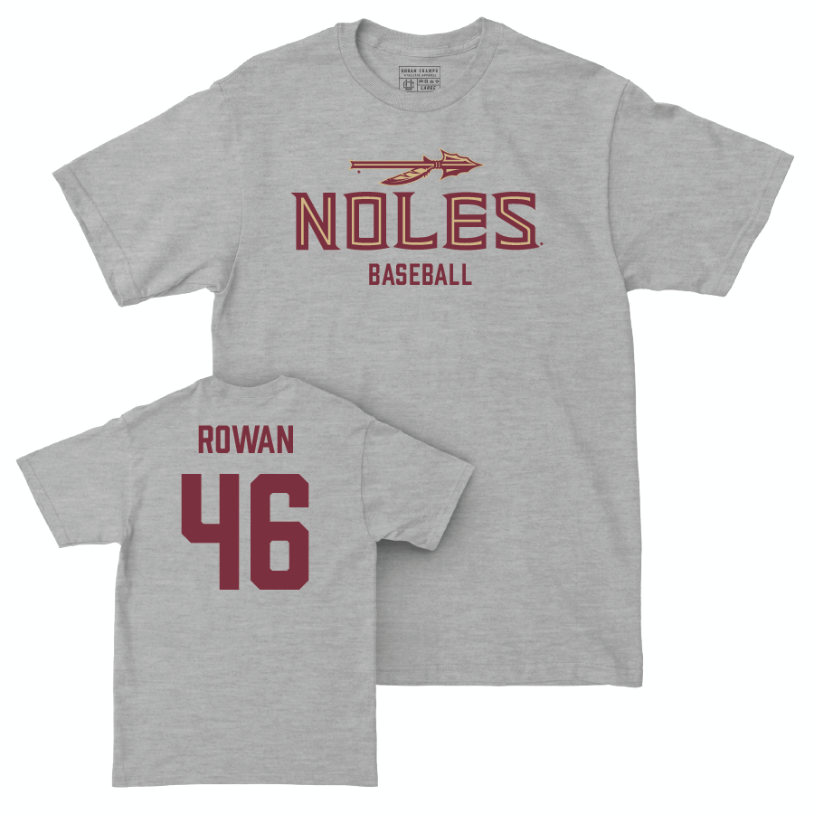 Florida State Baseball Sport Grey Club Tee - Hudson Rowan | #46 Youth Small