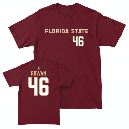 Florida State Baseball Garnet Sideline Tee - Hudson Rowan | #46 Youth Small