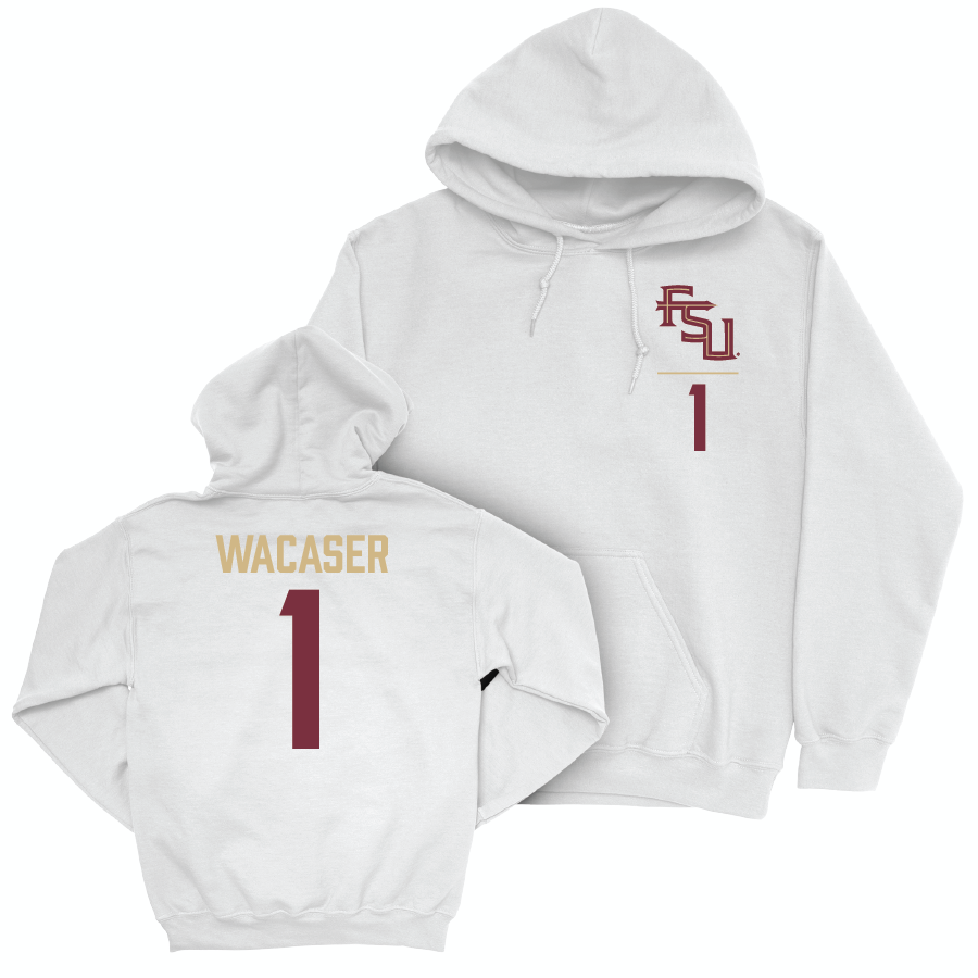 Florida State Softball White Logo Hoodie - Hallie Wacaser | #1 Youth Small