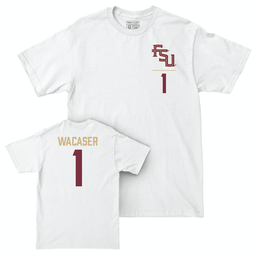 Florida State Softball White Logo Comfort Colors Tee - Hallie Wacaser | #1 Youth Small