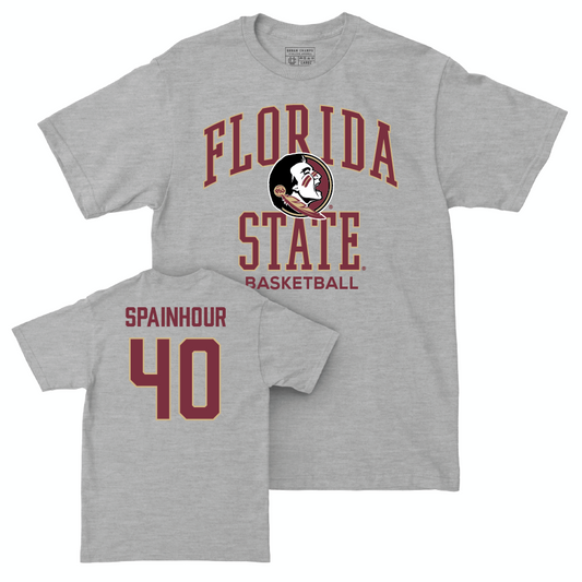 Florida State Men's Basketball Sport Grey Classic Tee - Isaac Spainhour | #40 Youth Small
