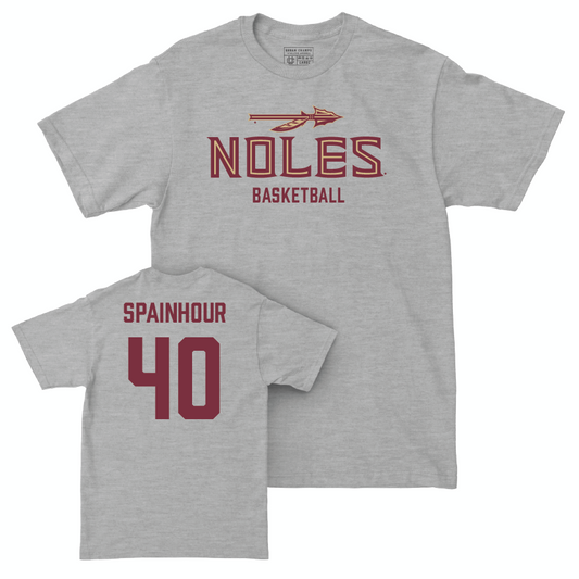 Florida State Men's Basketball Sport Grey Club Tee - Isaac Spainhour | #40 Youth Small
