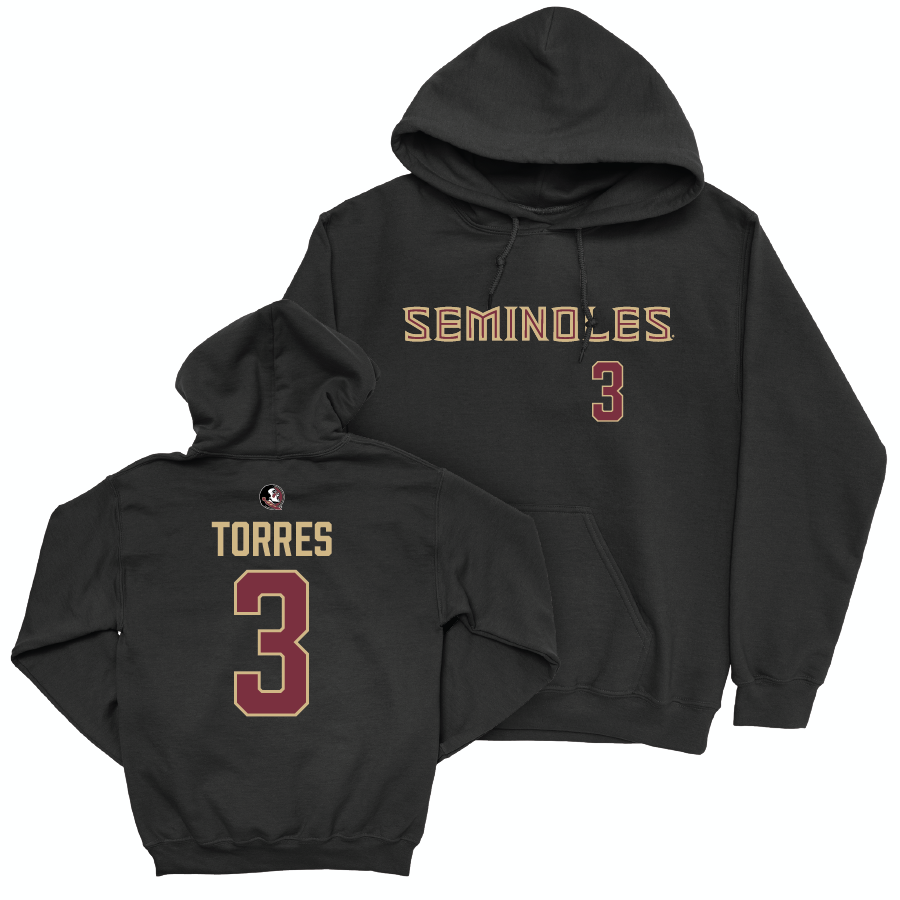 Florida State Softball Black Seminoles Hoodie - Isabella Torres | #3 Youth Small