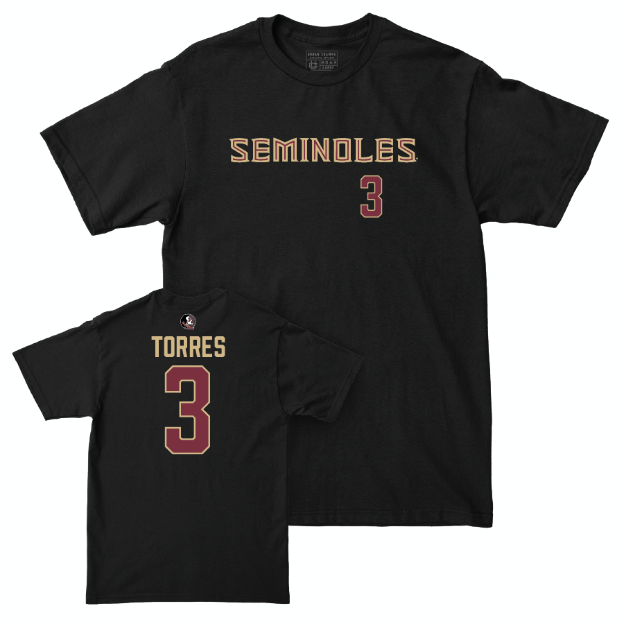 Florida State Softball Black Seminoles Tee - Isabella Torres | #3 Youth Small