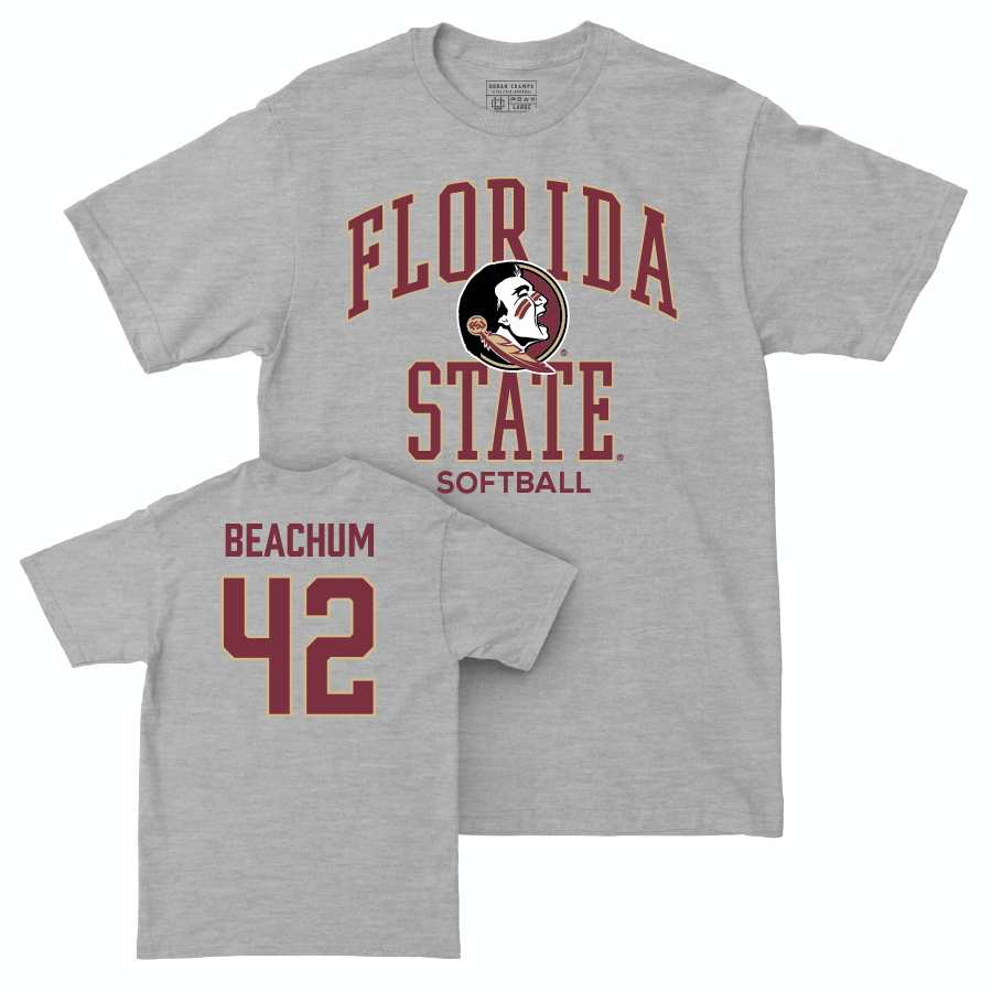 Florida State Softball Sport Grey Classic Tee - Jaysoni Beachum | #42 Youth Small